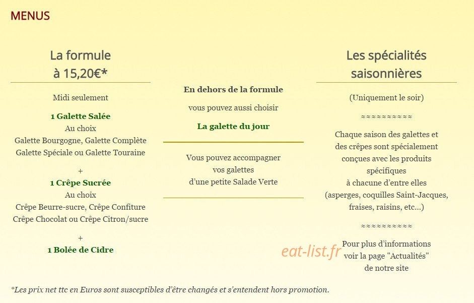 Aux Ducs de Bourgogne — carte page 3