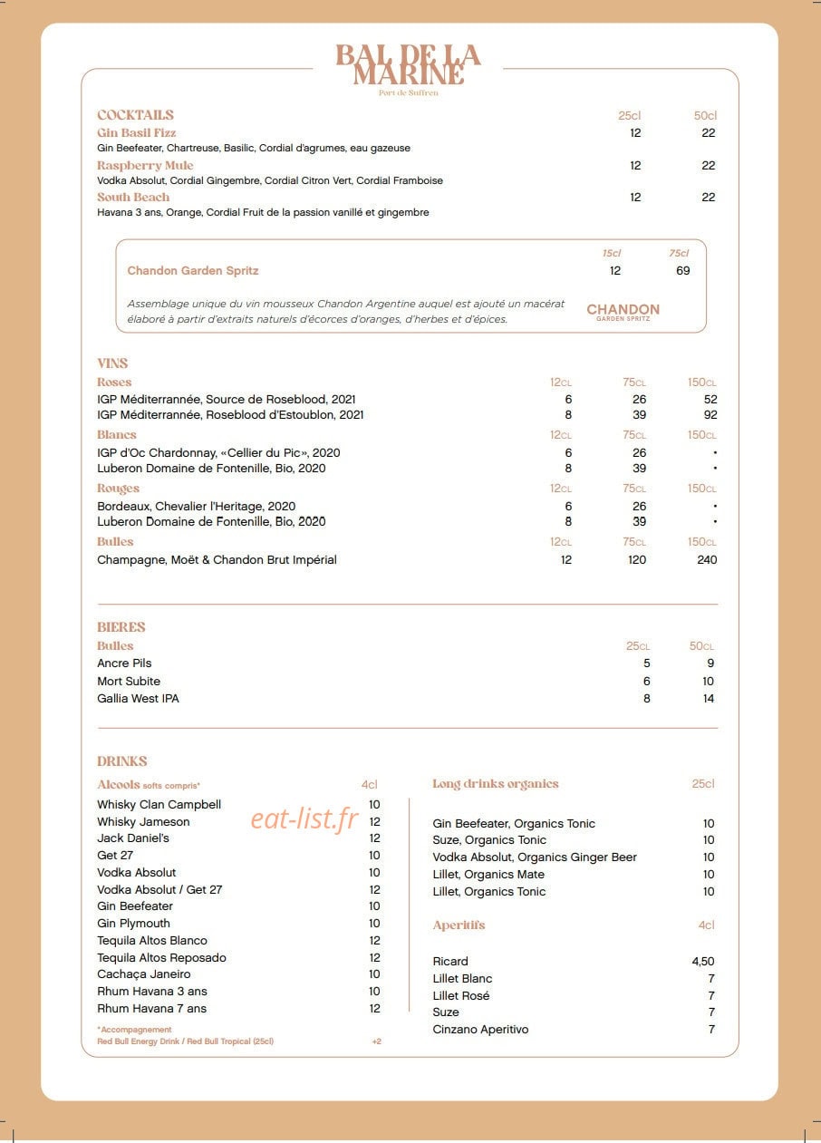 Bal de la Marine — carte page 2