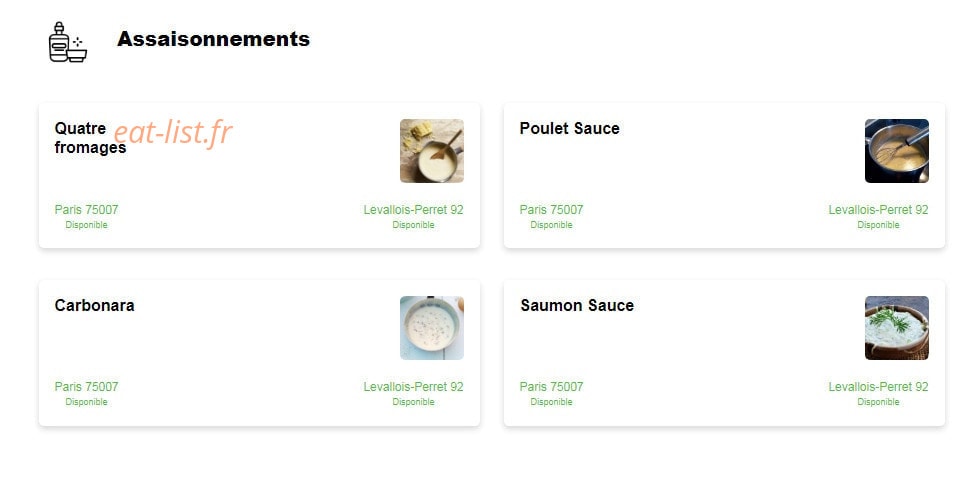 Bar a Pates & Salades — carte page 7