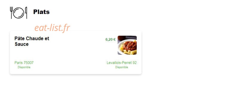 Bar a Pates & Salades — carte page 2
