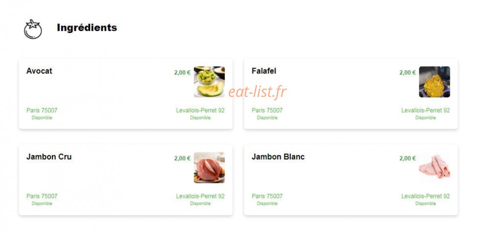 Bar a Pates & Salades — carte page 4