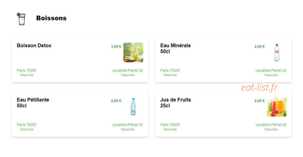 Bar a Pates & Salades — carte page 5