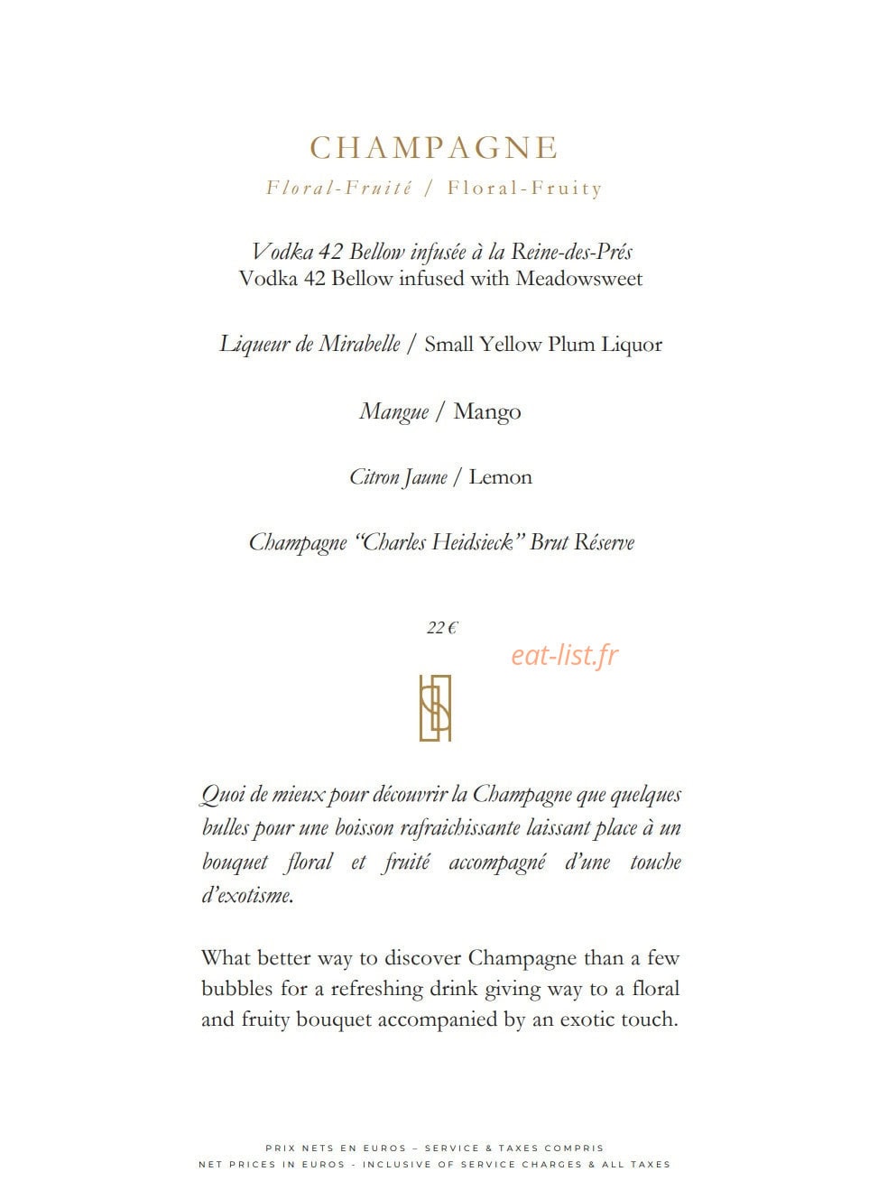 Bar James Joyce — carte page 2