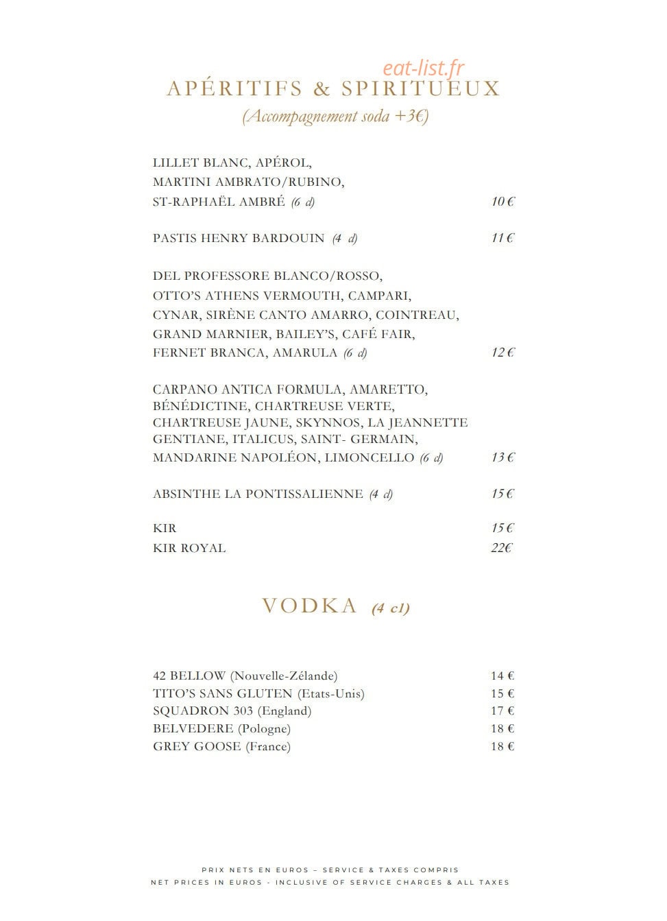 Bar James Joyce — carte page 13
