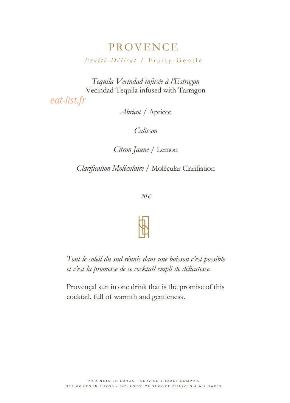 Bar James Joyce — carte page 4