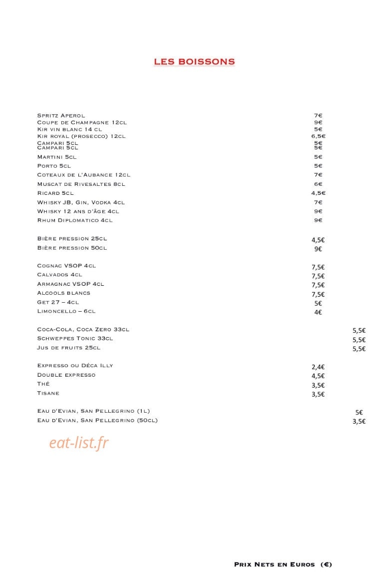 Bistrot Chez France — carte page 4