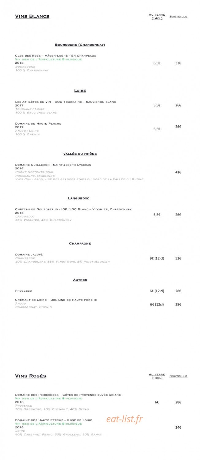 Bistrot Chez France — carte page 3