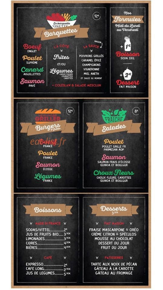 Bistrot Firmin Le Barbier — carte page 2