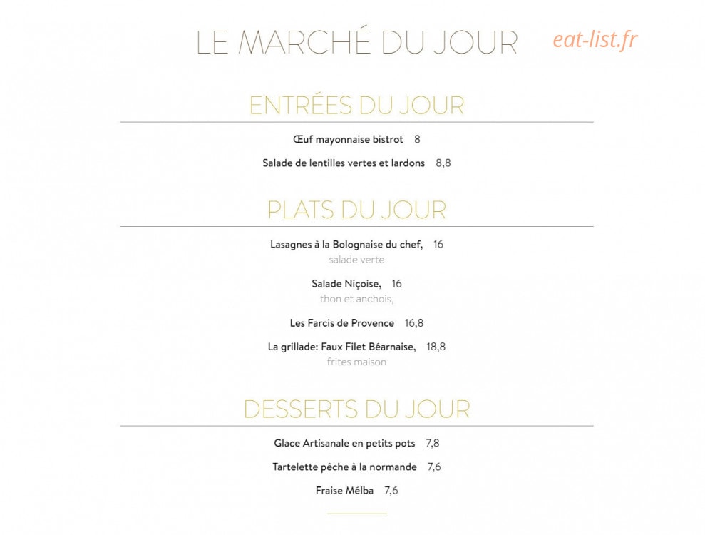 Café Concorde — carte page 1