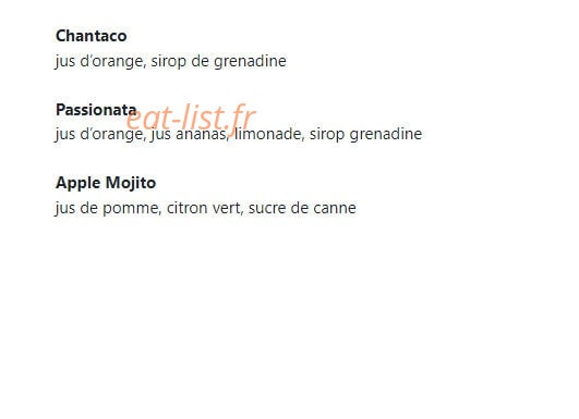 Café d’Orsay — carte page 22