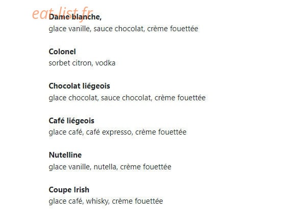 Café d’Orsay — carte page 12