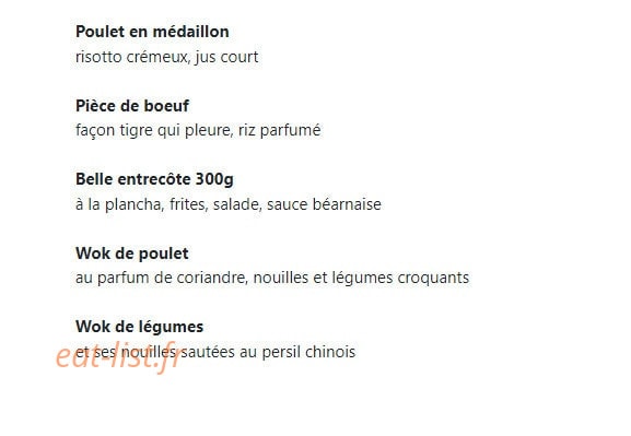 Café d’Orsay — carte page 7