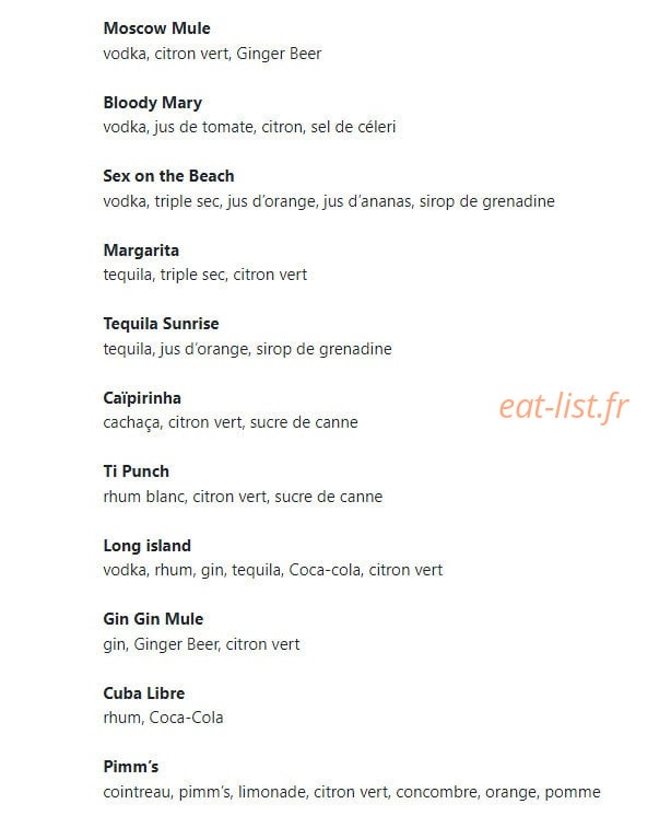 Café d’Orsay — carte page 19