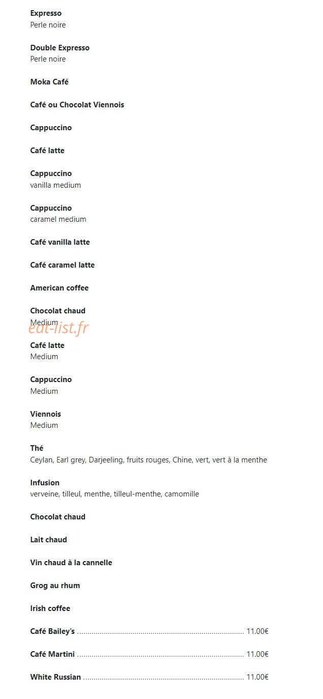 Café d’Orsay — carte page 14