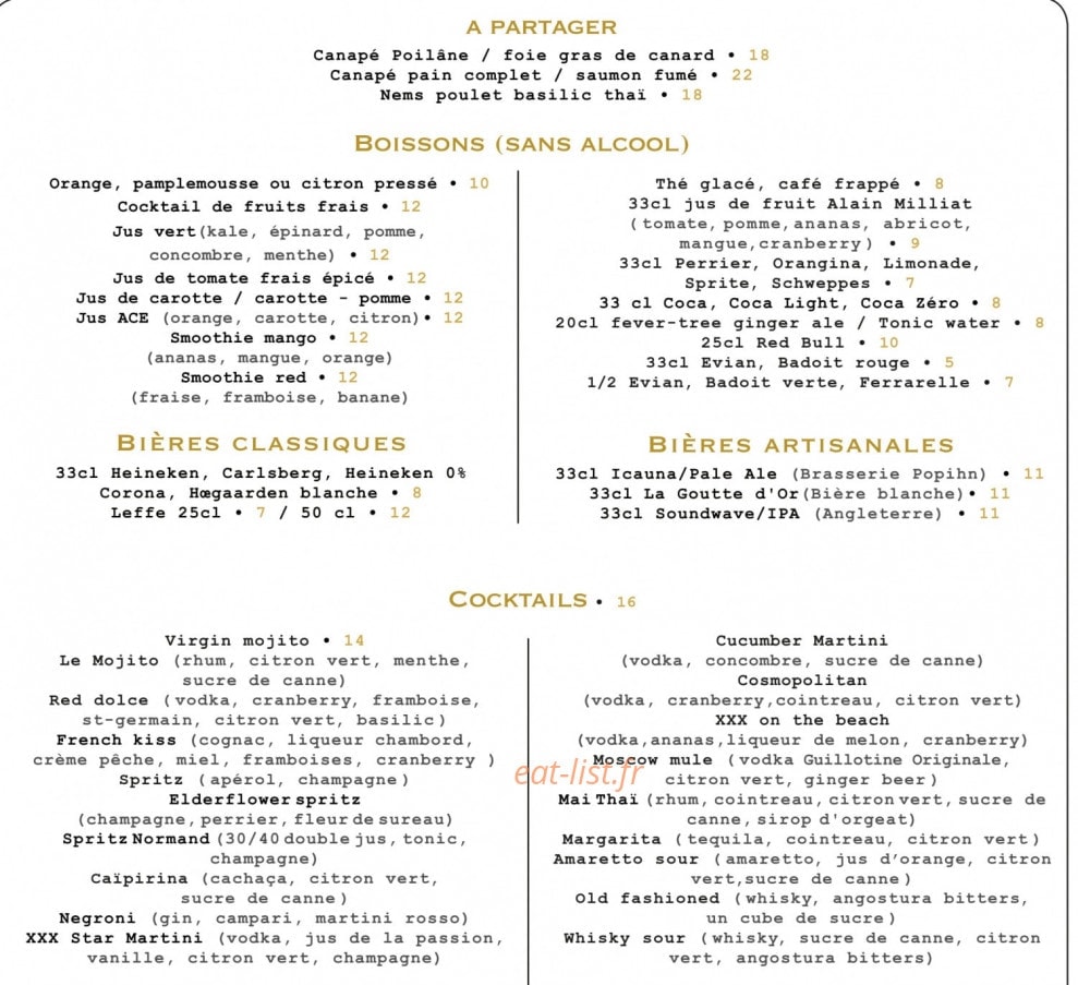 Café de l'Esplanade — carte page 7