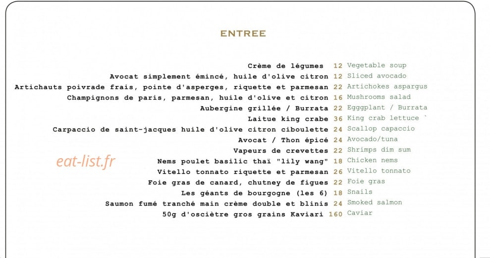 Café de l'Esplanade — carte page 2