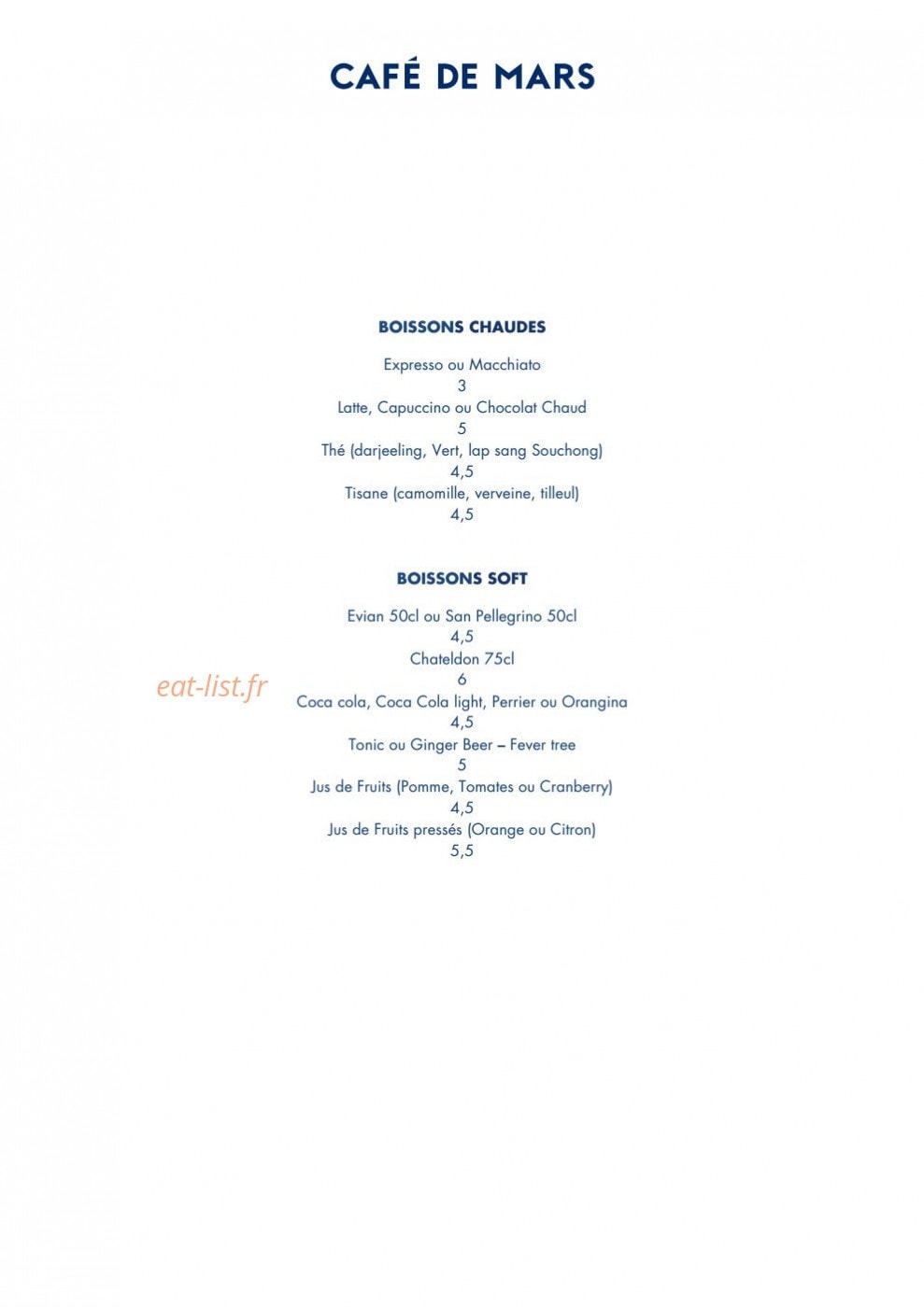 Café de Mars — carte page 2