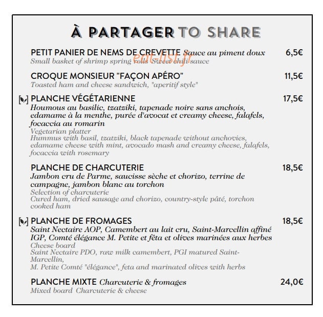 Café du Marché — carte page 4