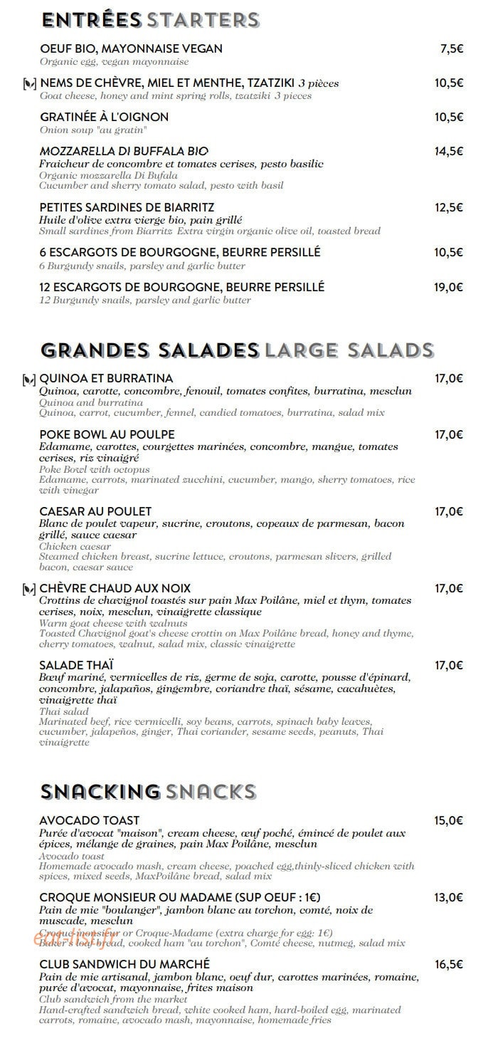 Café du Marché — carte page 2
