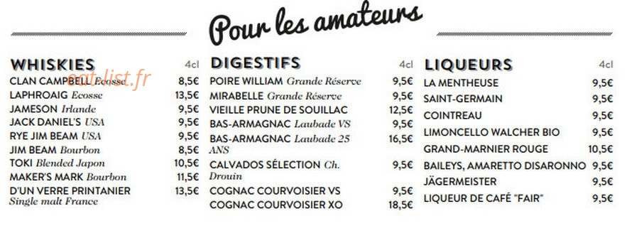 Café du Marché — carte page 9
