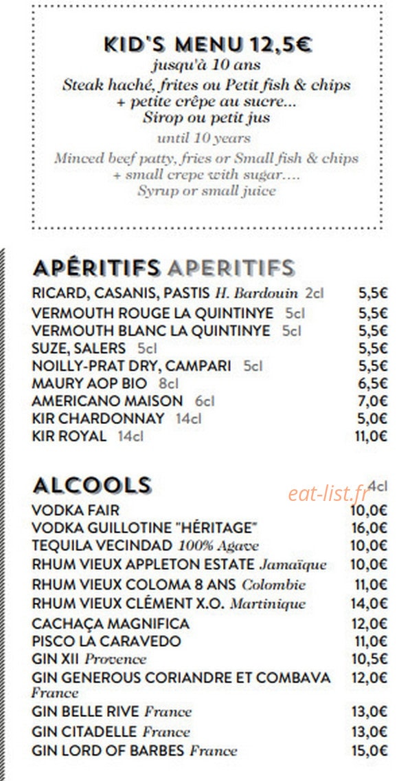 Café du Marché — carte page 10