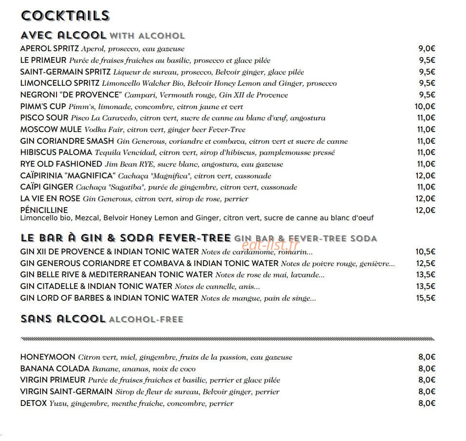 Café du Marché — carte page 8