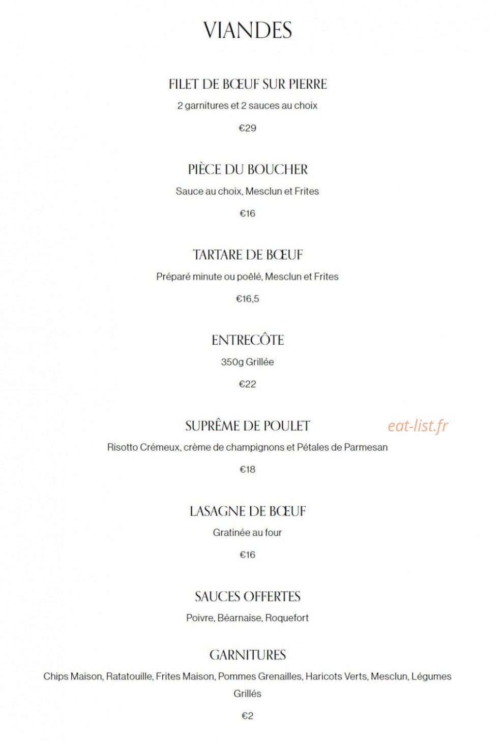 Carmine Cafe — carte page 6