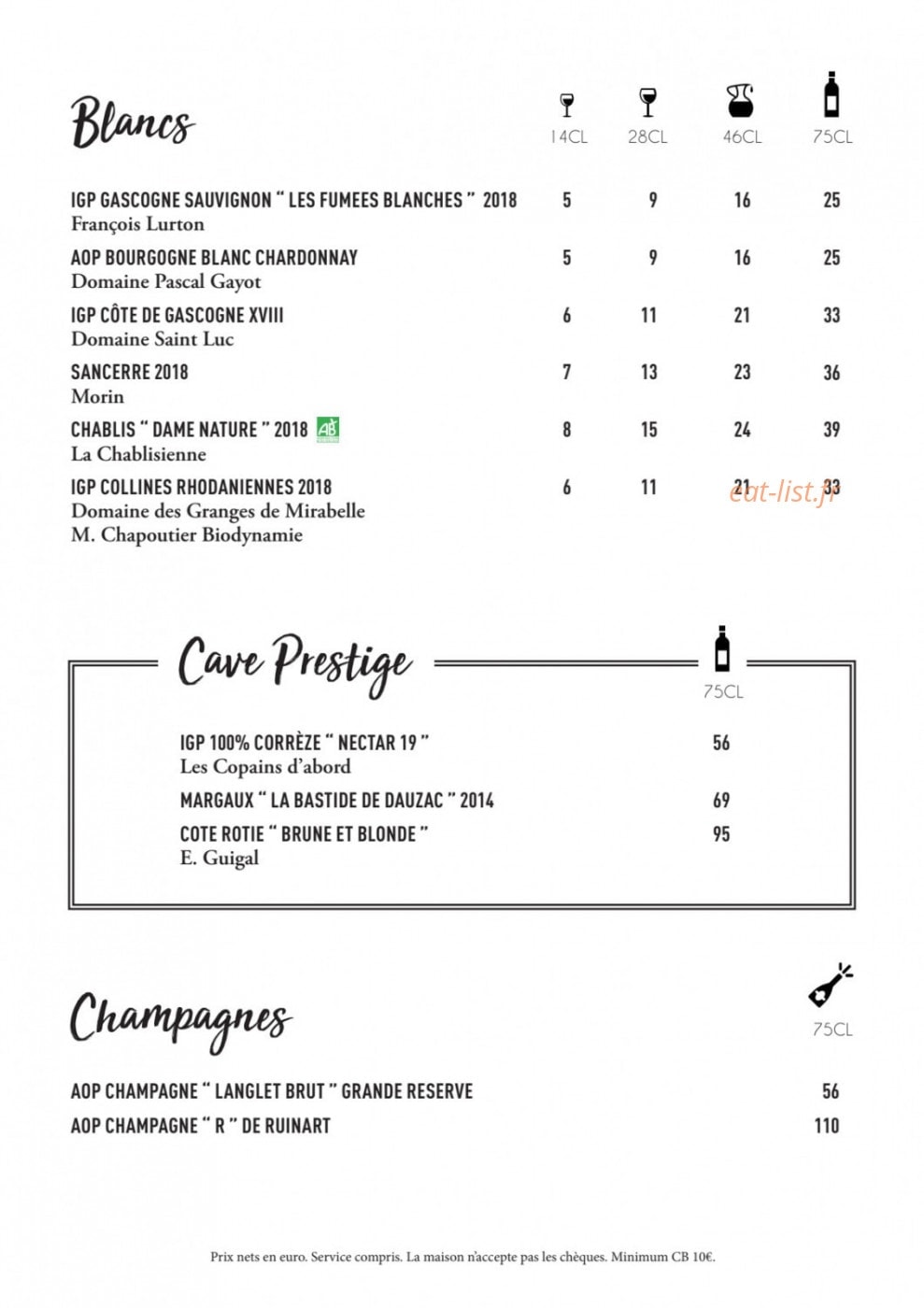 Carmine Cafe — carte page 10