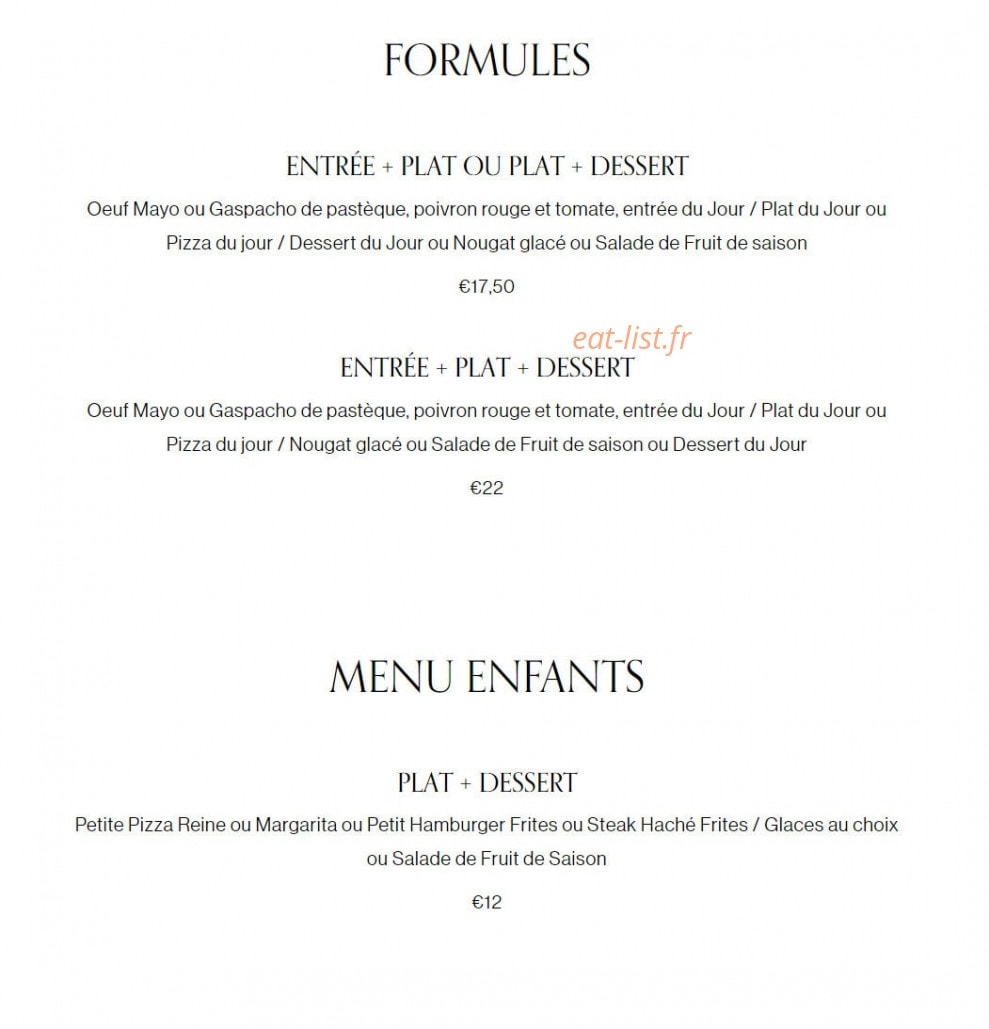 Carmine Cafe — carte page 1