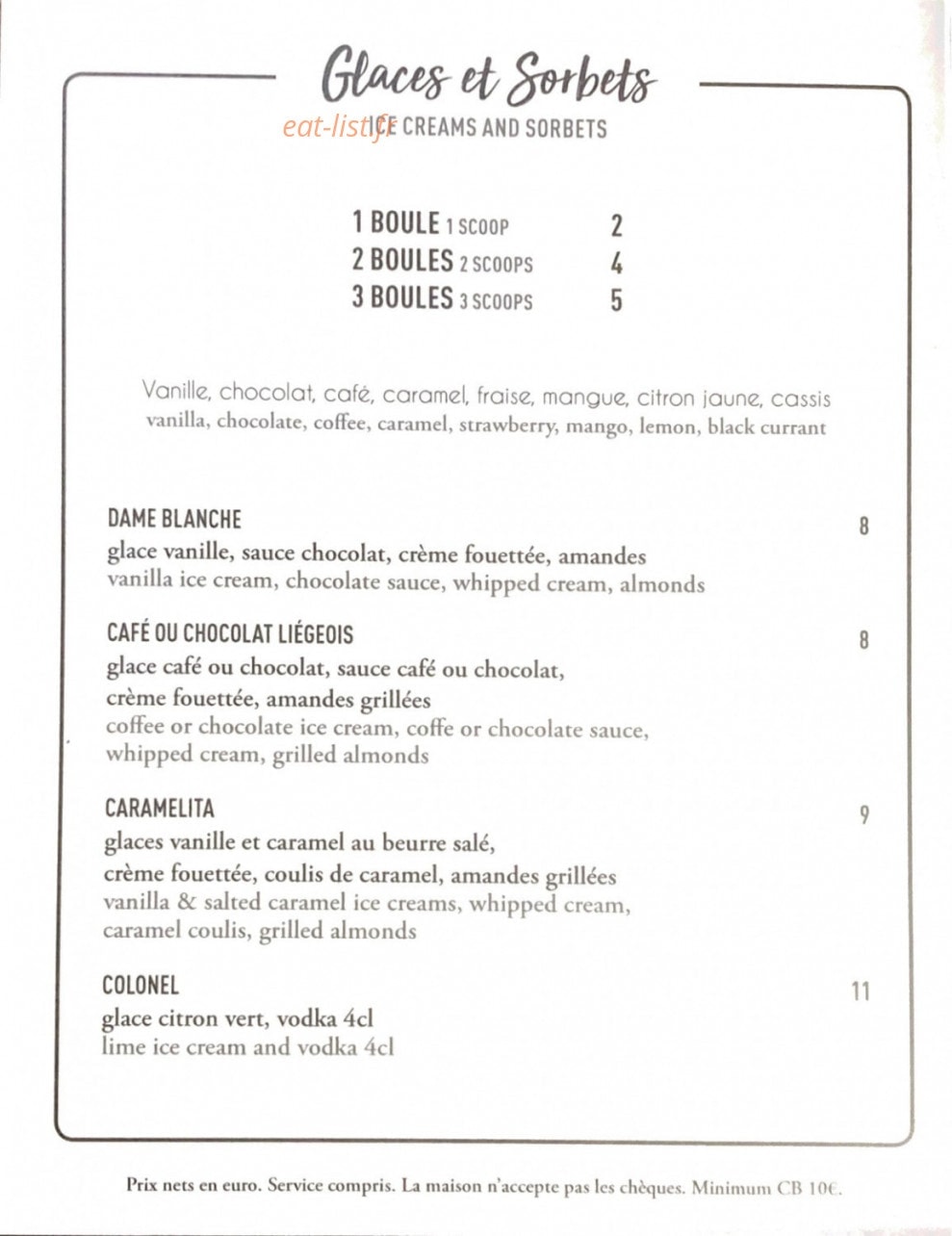Carmine Cafe — carte page 16