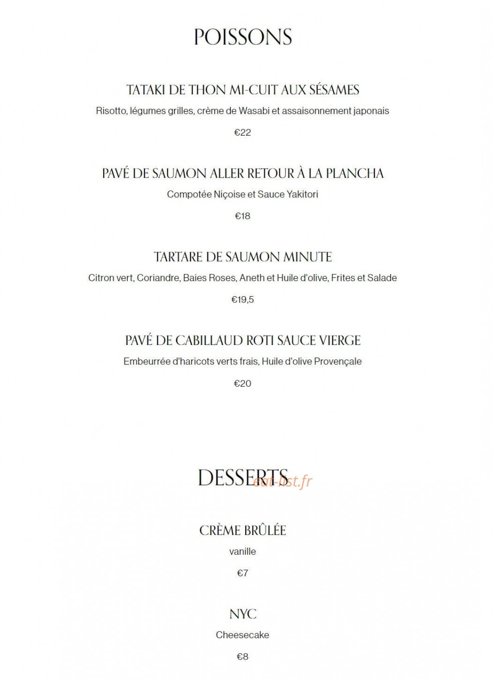 Carmine Cafe — carte page 7