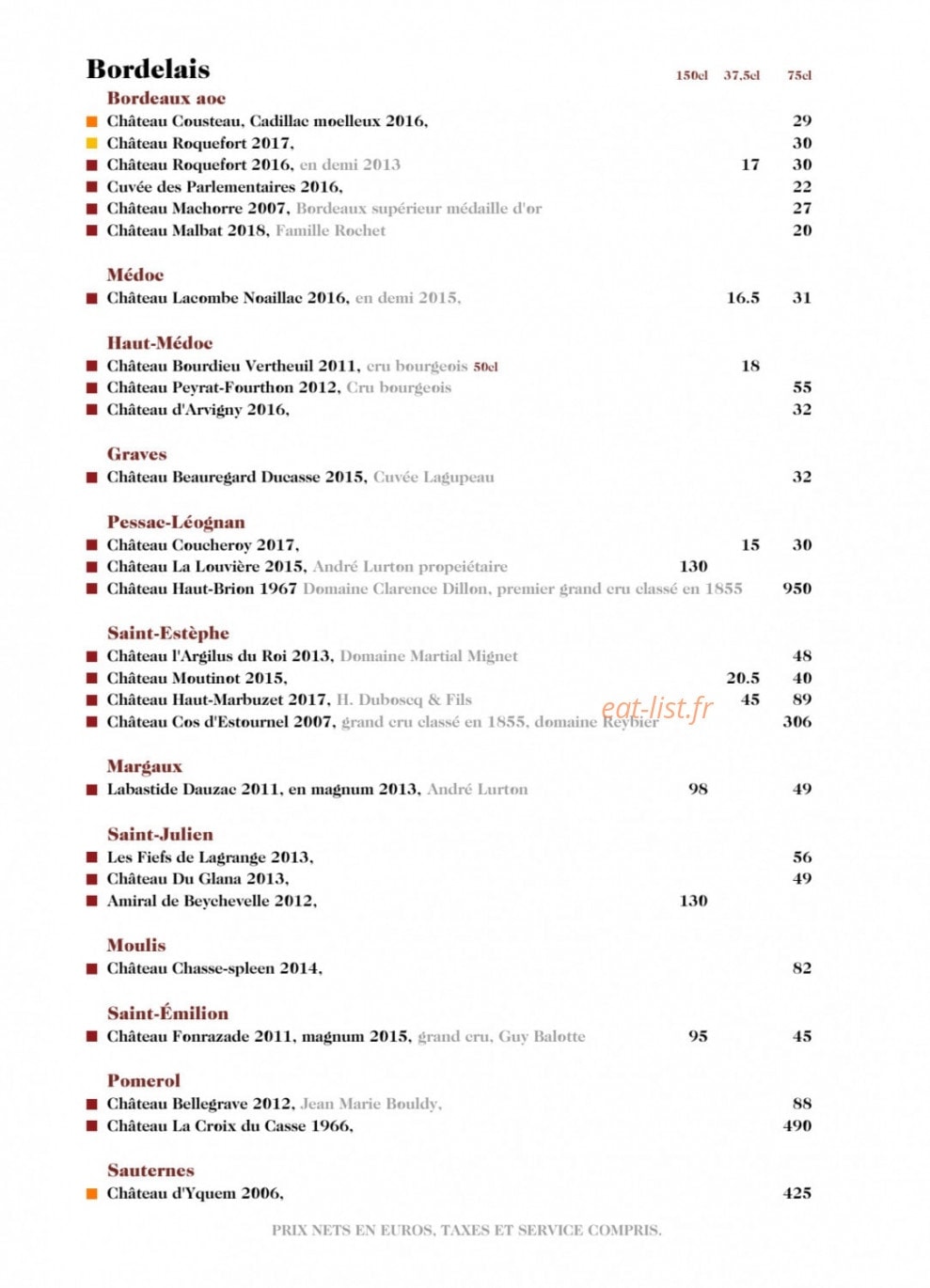 Chez Françoise — carte page 4