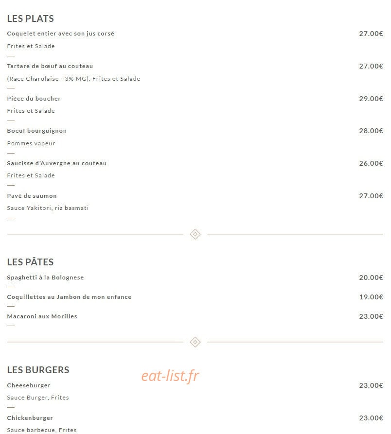 Chez Ribe — carte page 3