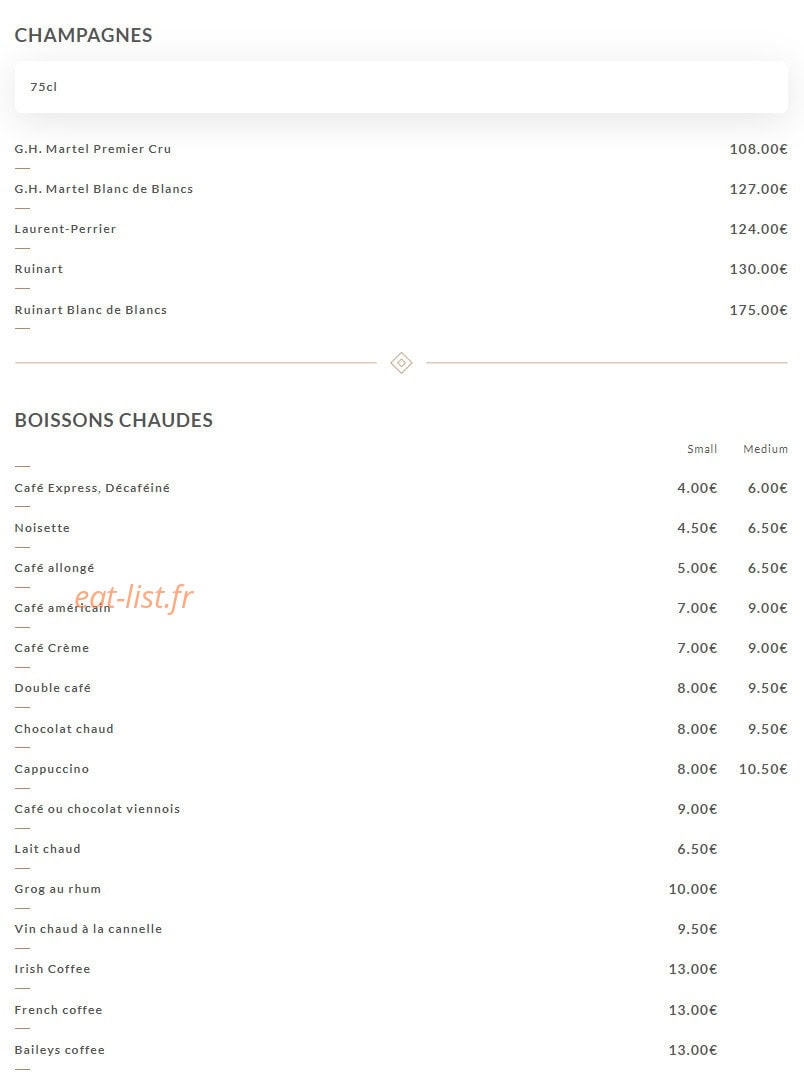Chez Ribe — carte page 11