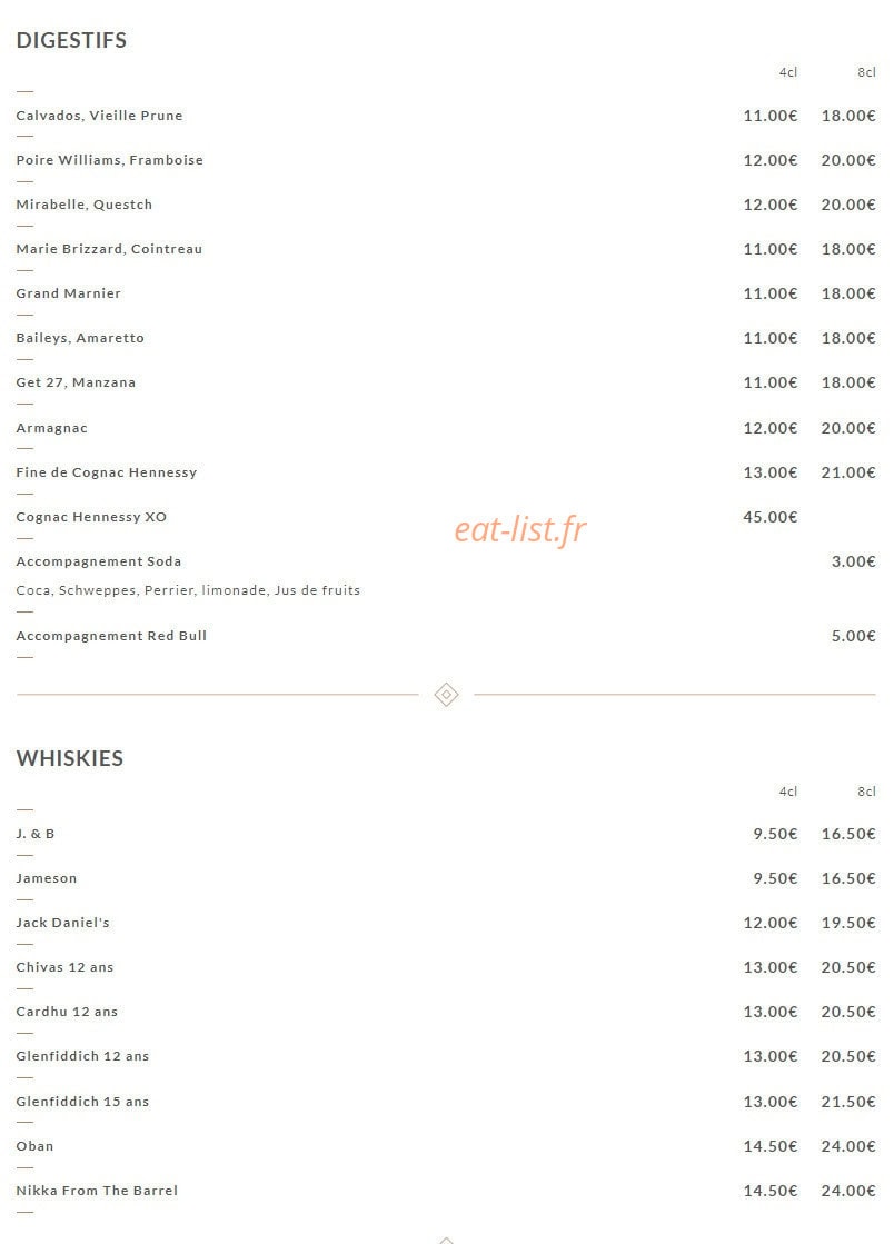 Chez Ribe — carte page 8