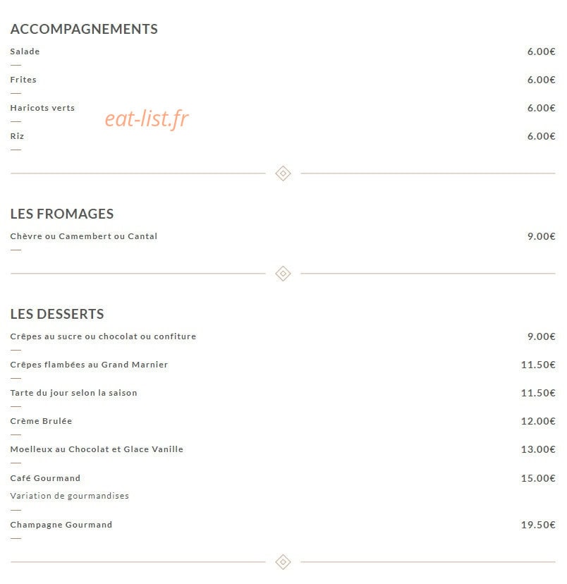 Chez Ribe — carte page 4