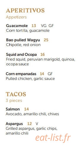 Coya — carte page 8