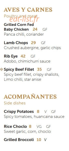 Coya — carte page 6