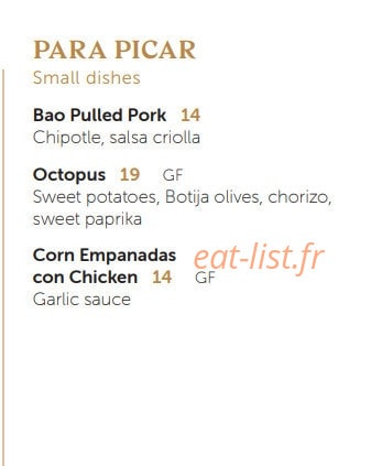 Coya — carte page 4