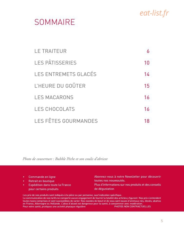Dalloyau — carte page 2