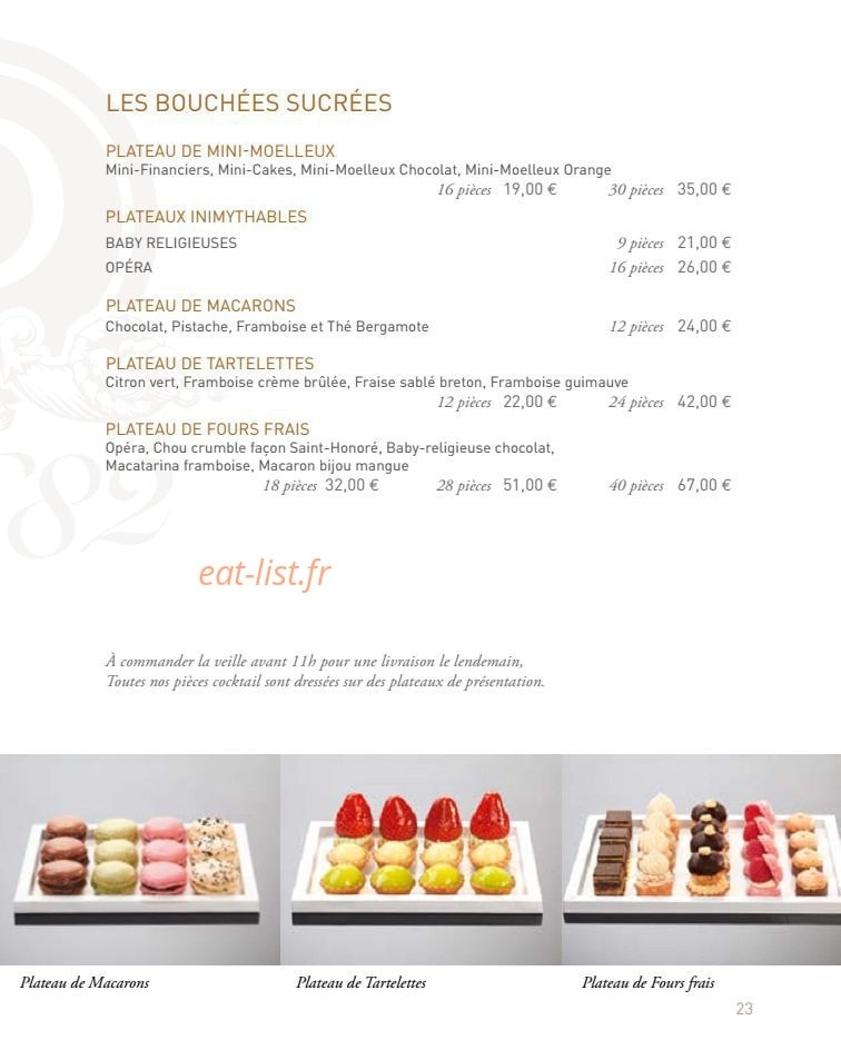 Dalloyau — carte page 13