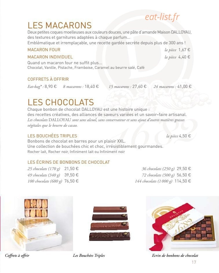 Dalloyau — carte page 9