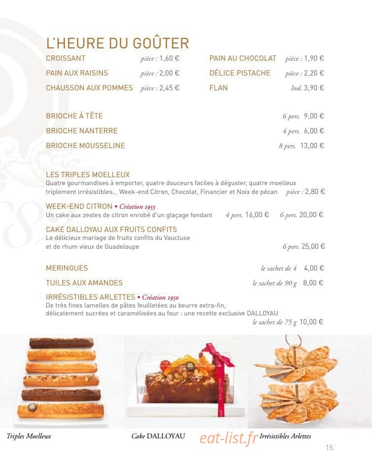 Dalloyau — carte page 8