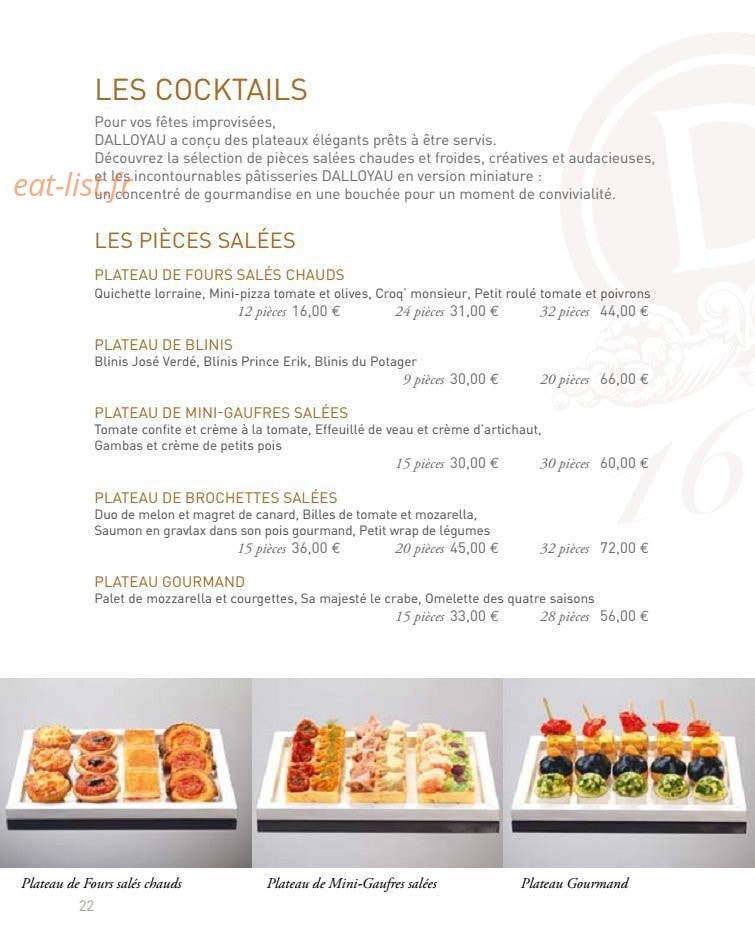 Dalloyau — carte page 12