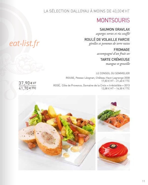 Dalloyau — carte page 21