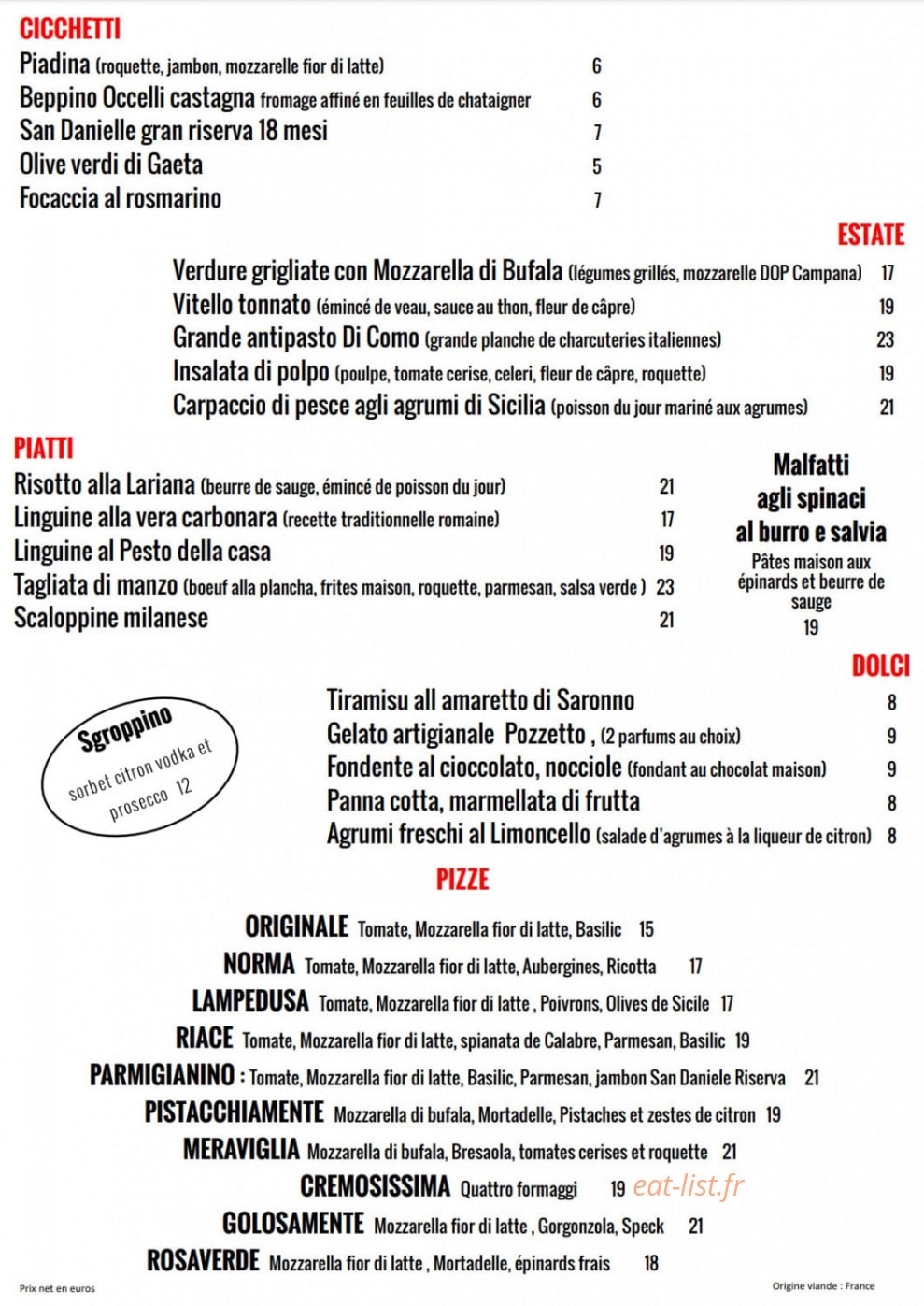 Di Como — carte page 1