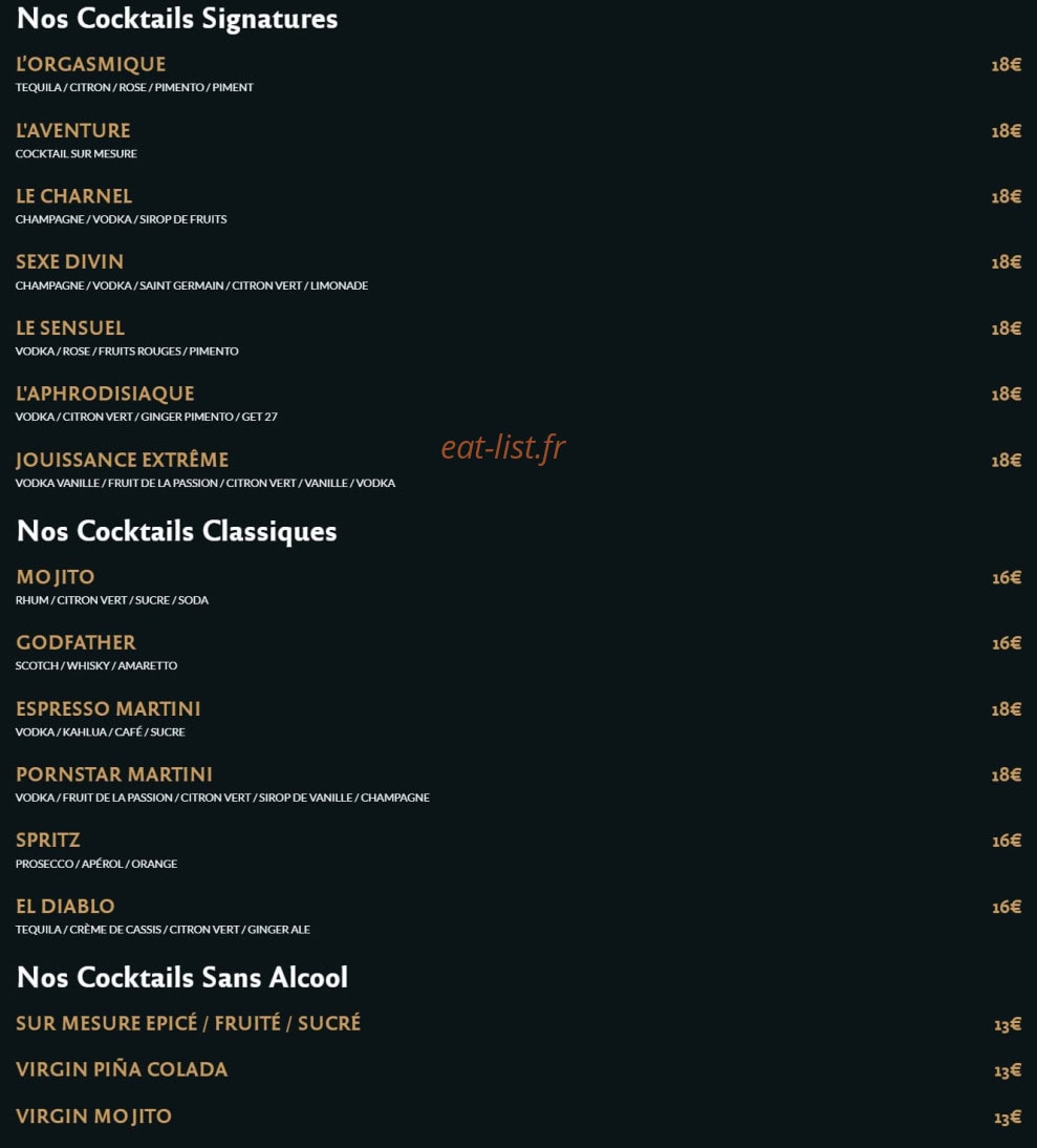 Divine Alcôve — carte page 2