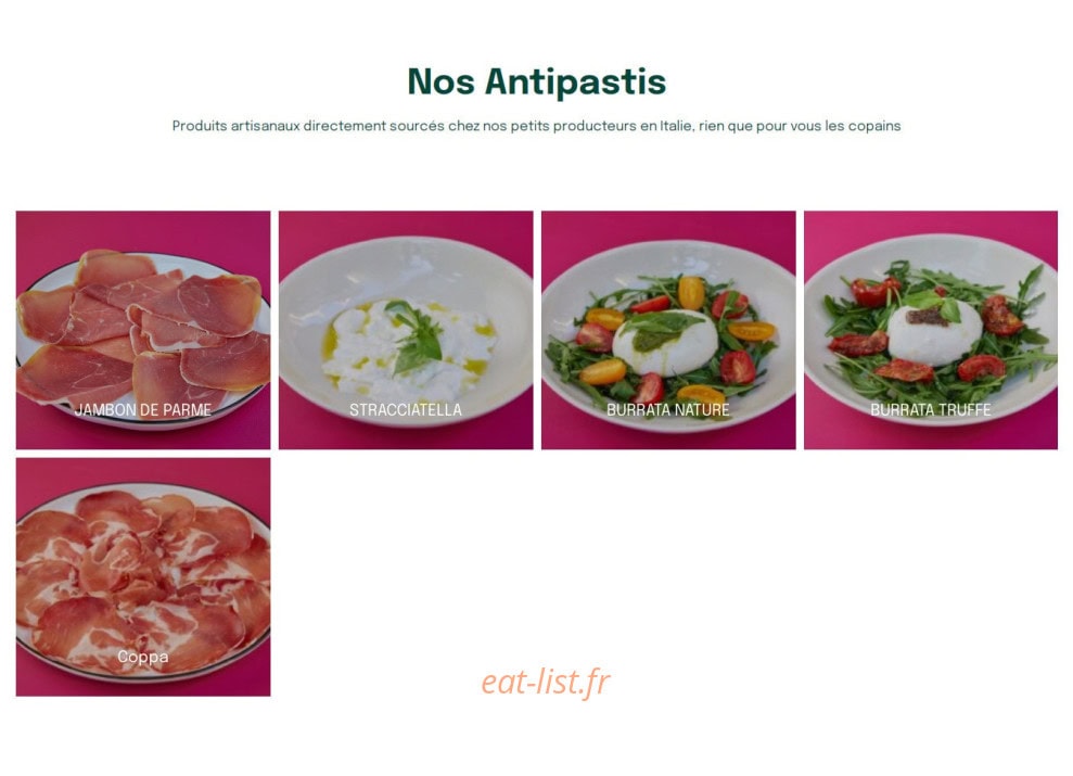 Focaccia club — carte page 1