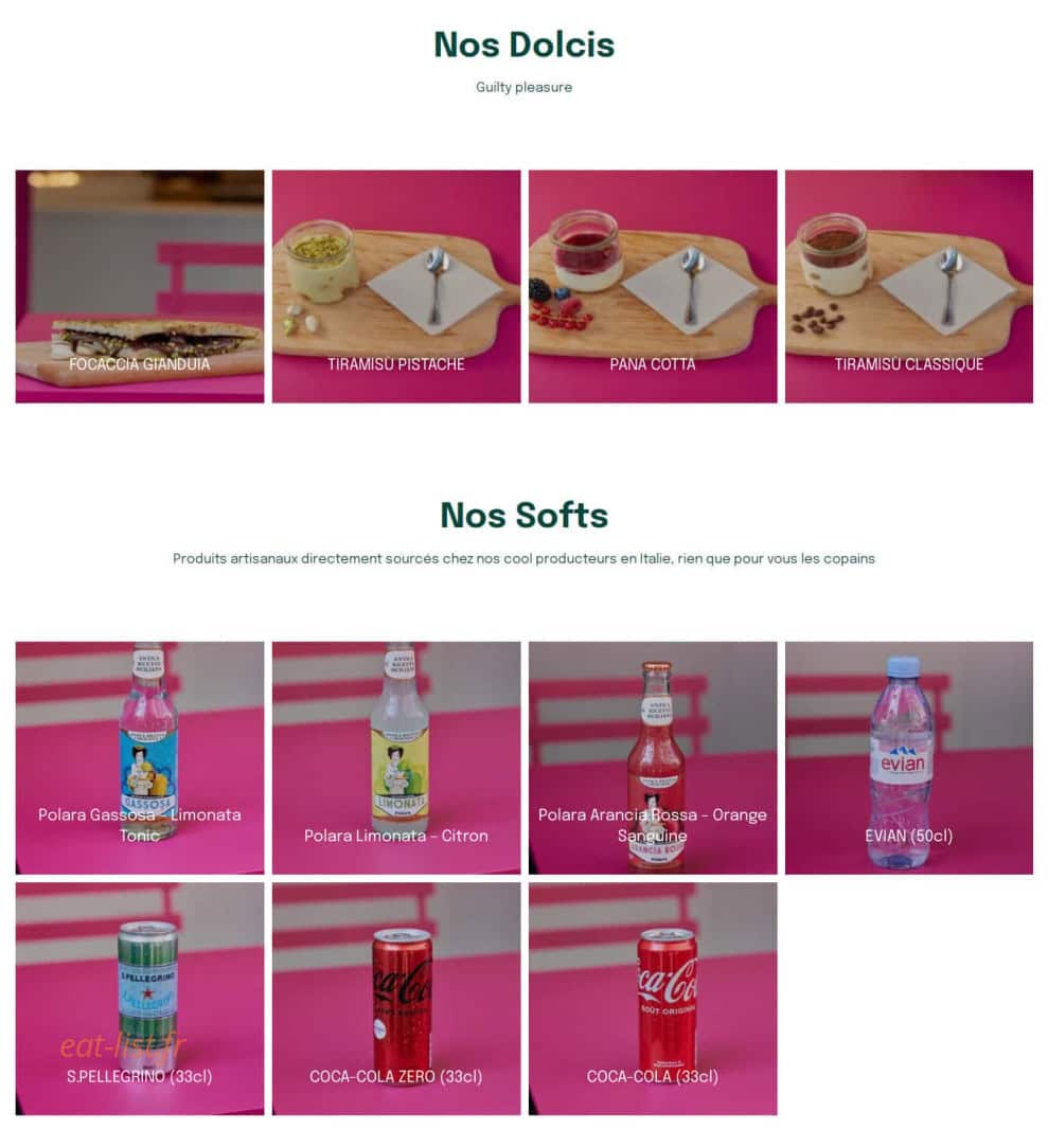 Focaccia club — carte page 3