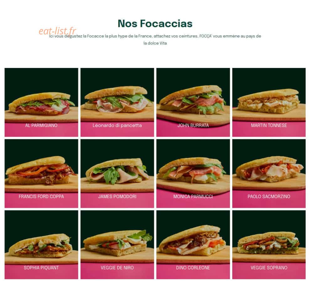 Focaccia club — carte page 2